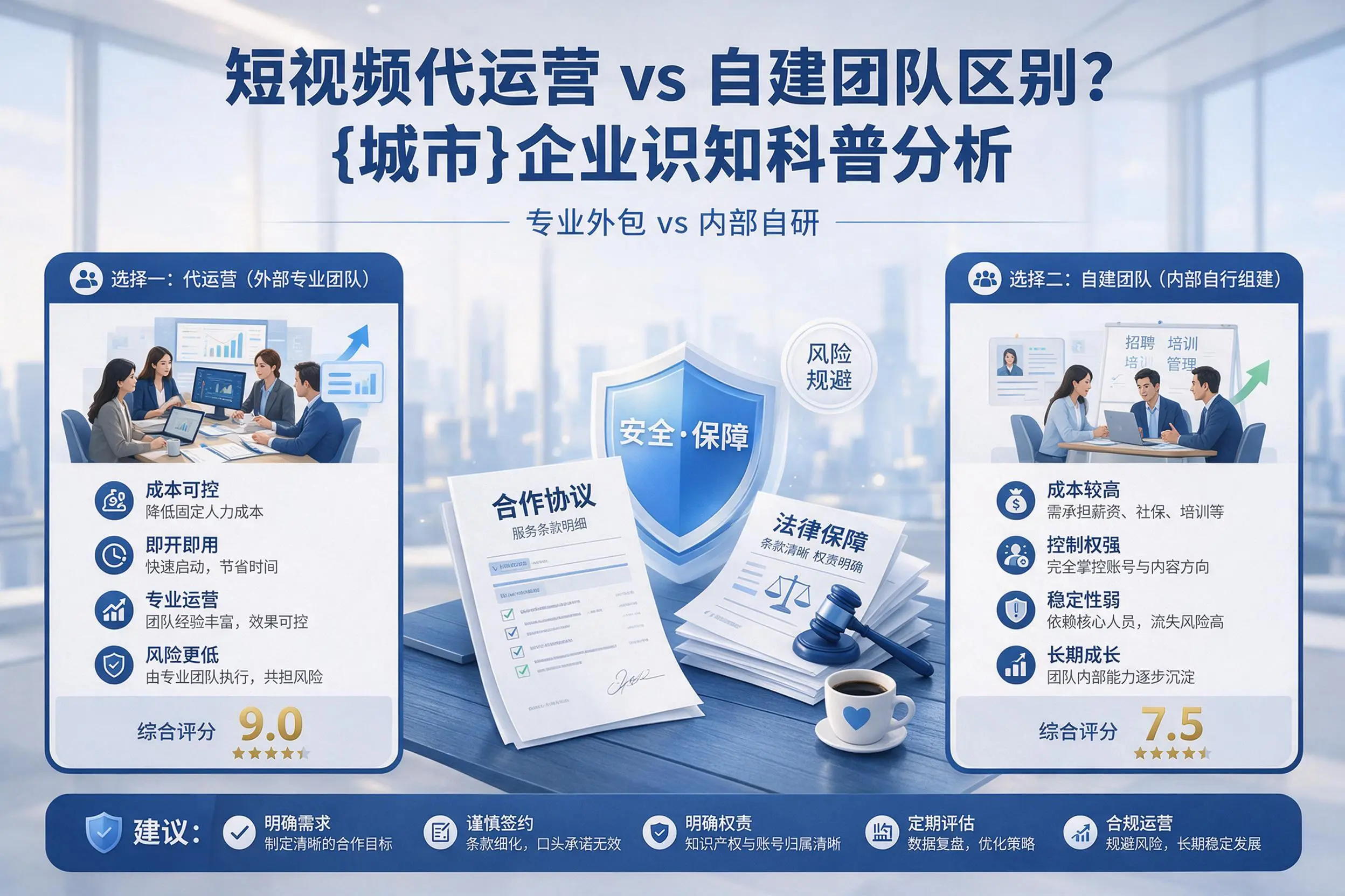 短视频代运营与自建团队区别？本溪企业认知科普分析